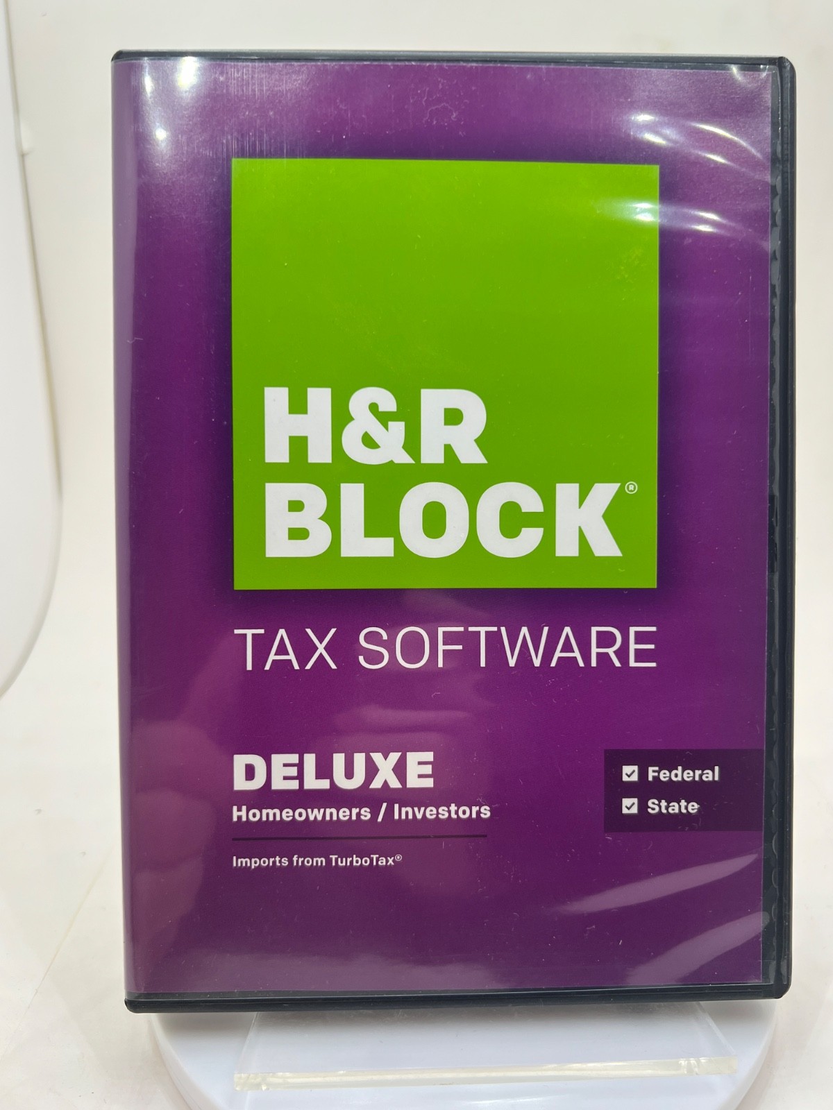 GENUINE 2015 H & R Block Deluxe Tax Software Homeowners/Investors Federal State
