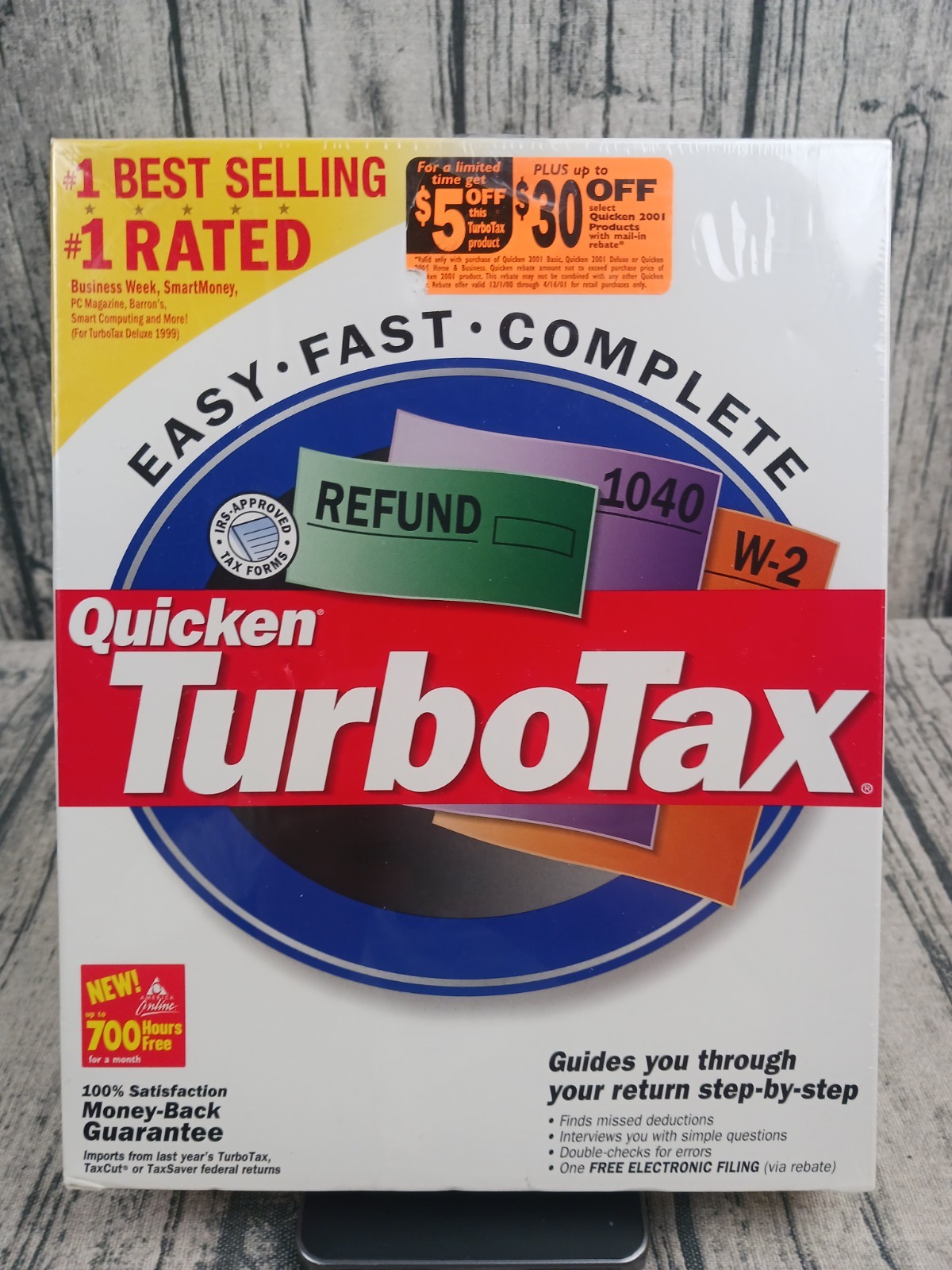 Quicken TurboTax (PC, CD-ROM, 2000, Big Box) Brand New