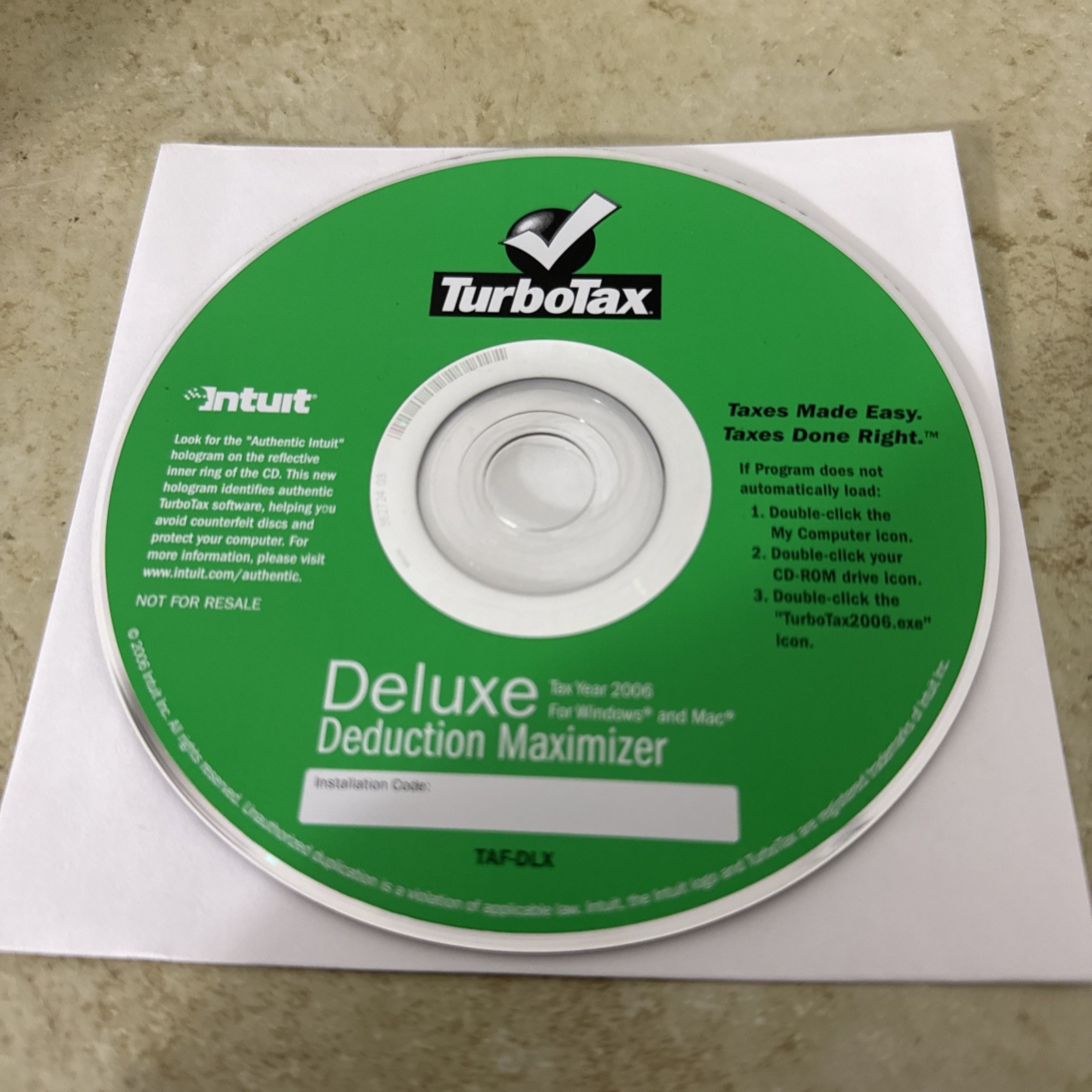 Intuit TurboTax Deluxe 2006 Deluxe for Windows and Mac