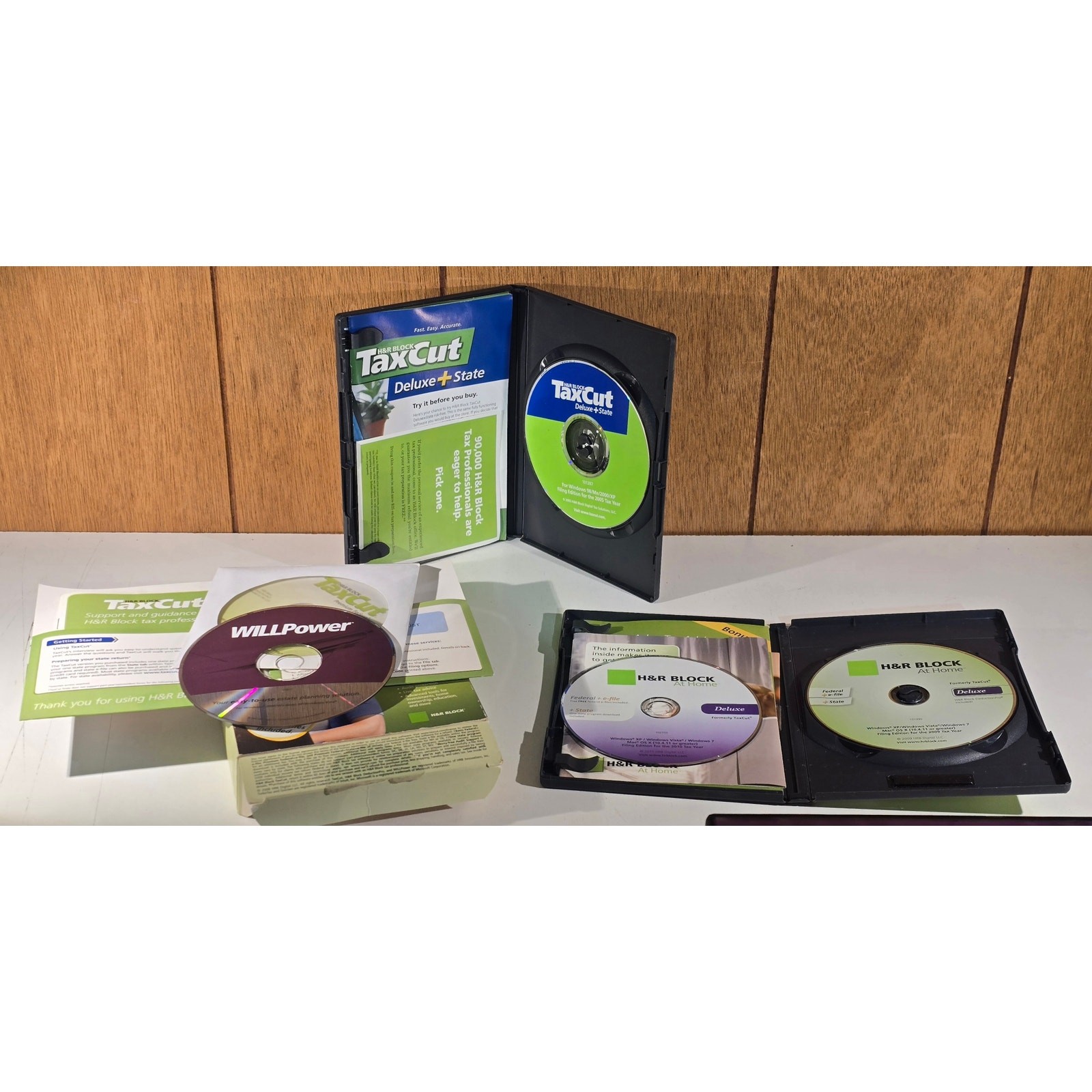 H&R Block Tax Software CD Lot 30+ Deluxe TaxCut Homeowners Investors 1999-2019