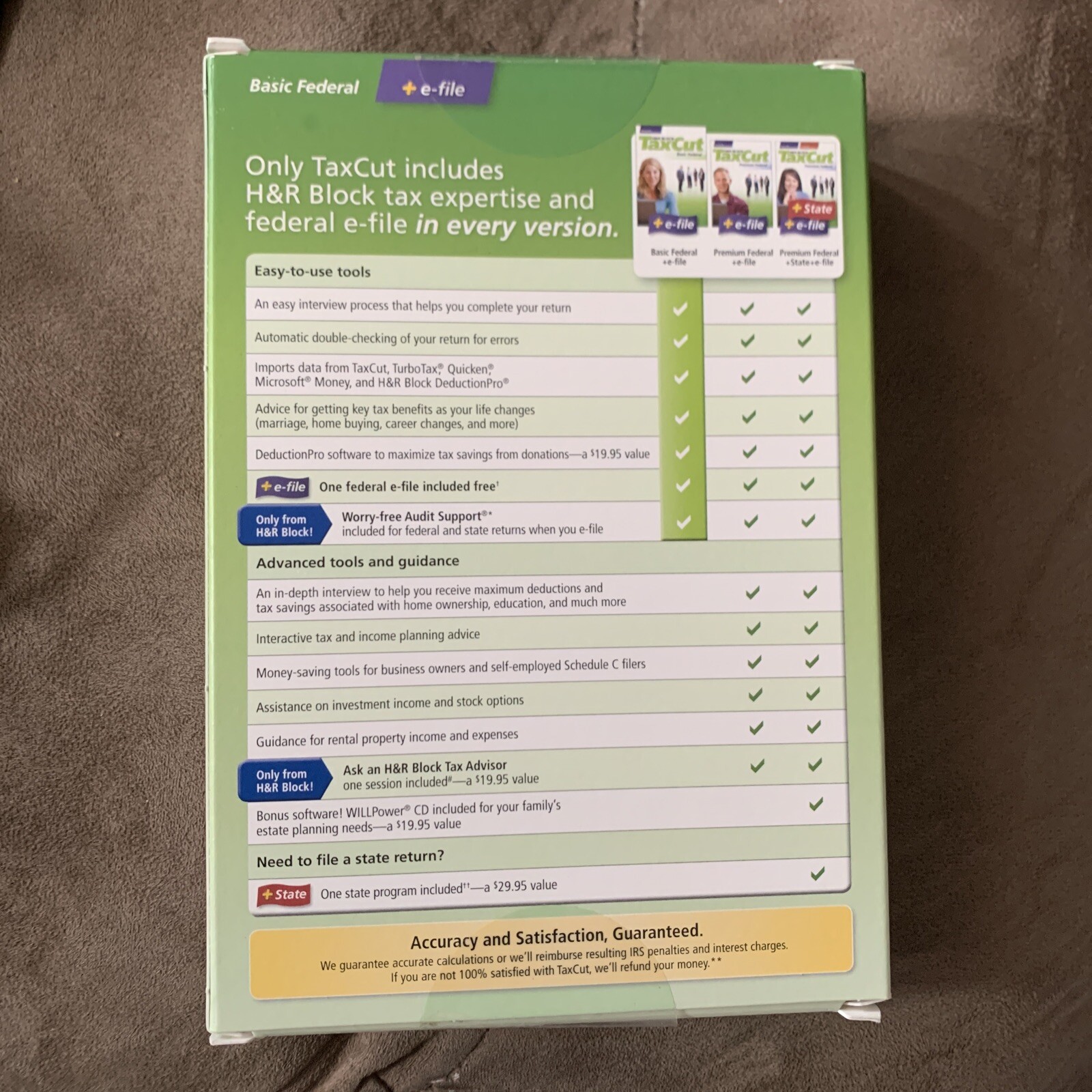 2008 Tax Cut basic Federal software cd Brand New In Sealed Box
