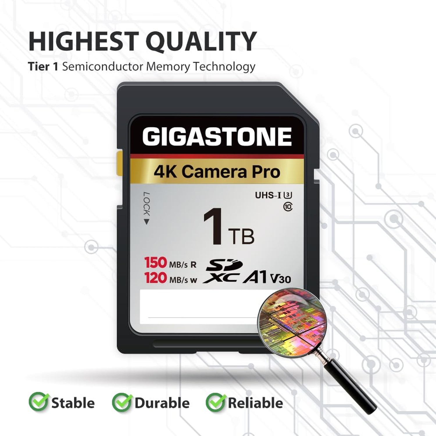 [5-Yrs Free Data Recovery] GIGASTONE 1TB SDXC Memory Card 4K Pro Series Camer…