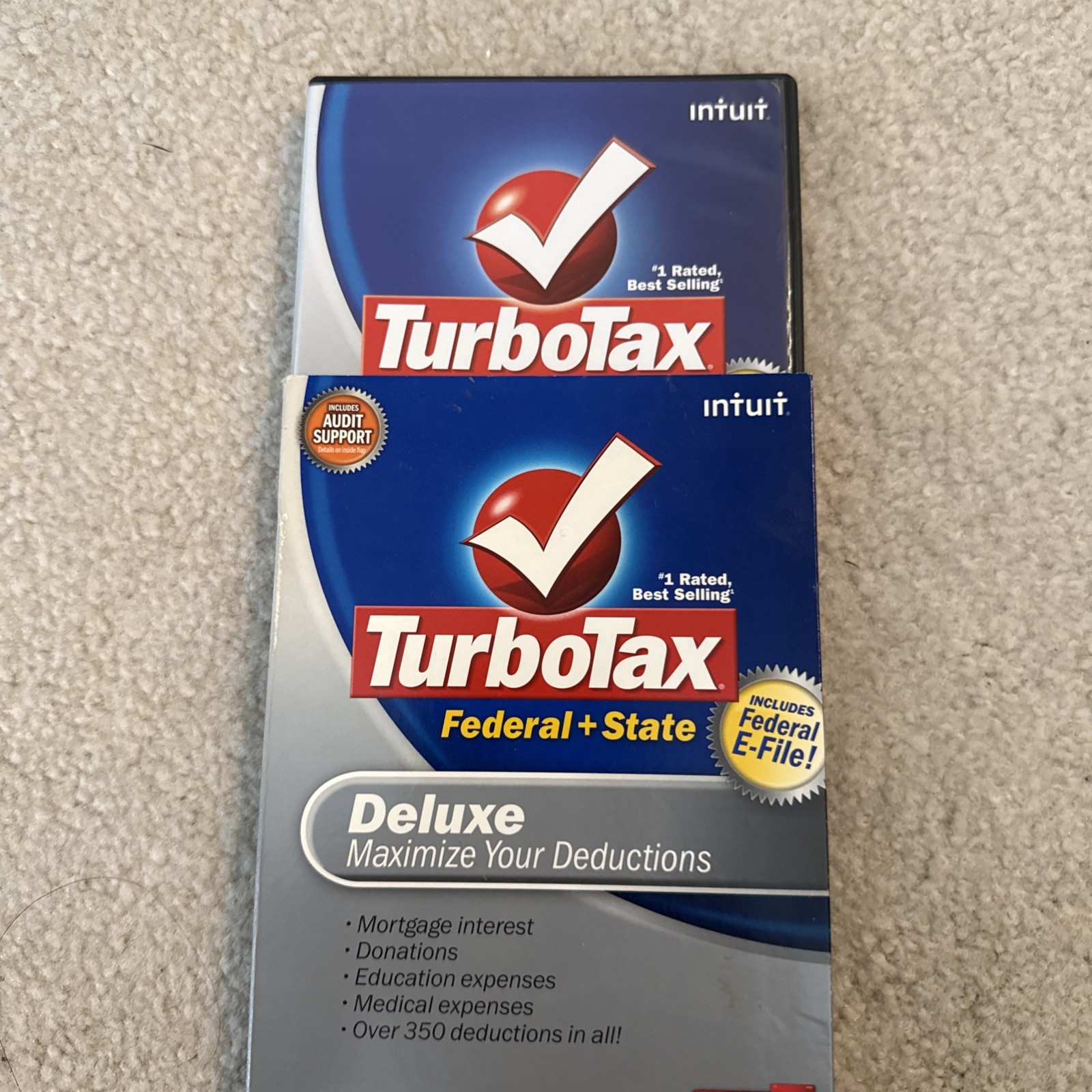 ✅Turbo Tax Deluxe 2008 Federal & State Returns plus Federal E-File in Sleeve