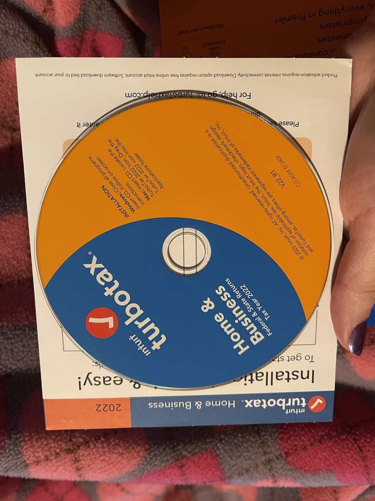 2022 Intuit TurboTax Home & Business Tax Prep CD Windows/Mac