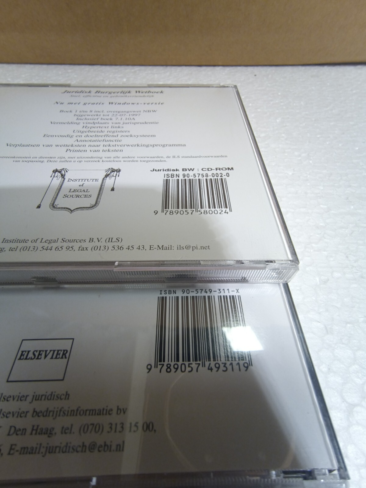 Juridisk Burgelijk Wetboek editie 97/98 and 98/99 PC CD-ROM Jewel Case NEW CIB