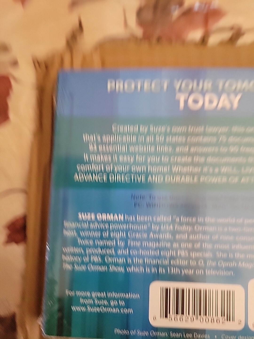 Suze Orman – Protect Your Tomorrows Today (CD-ROM) Hay House. NEW