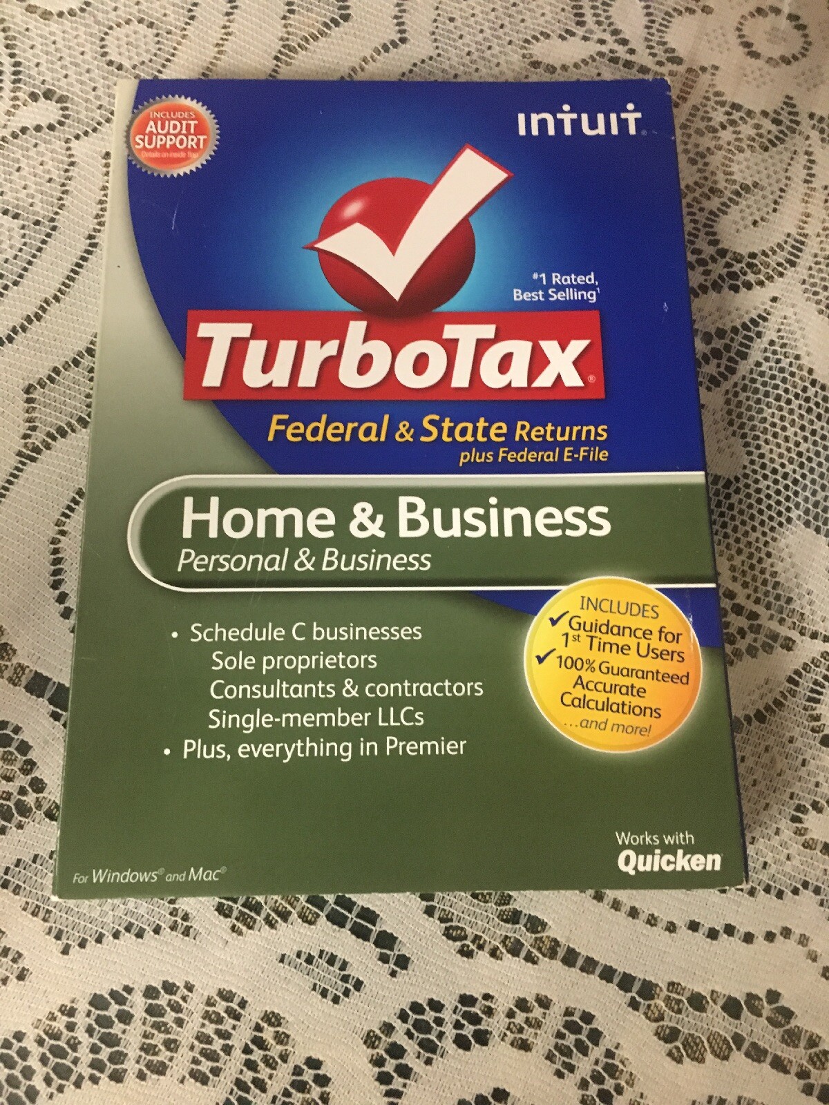 2012 Turbotax Home & Business Federal & State CD PERSONAL & SMALL BUSINESS