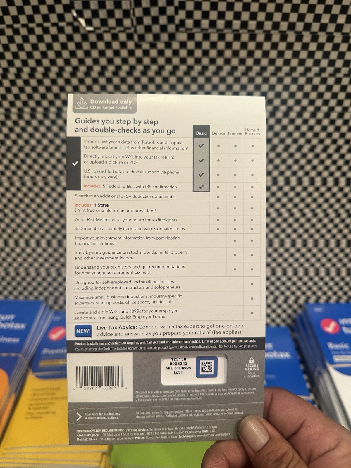 2024 Intuit Turbotax BASIC Federal Window Mac USA Sealed NEW 2024 Tax Software