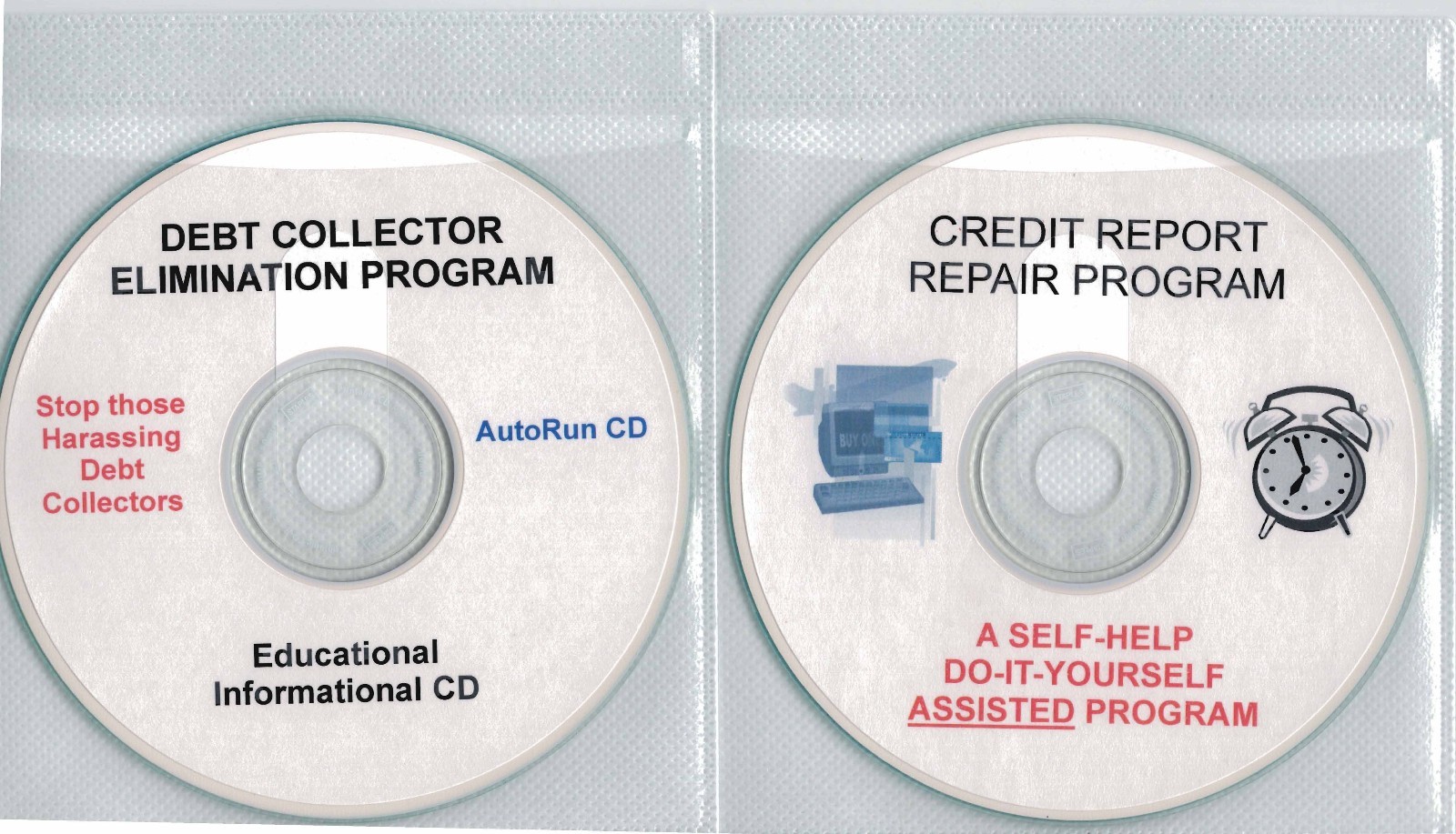 Dual CD Credit Report Repair / Debt Collector Elimination Program CD’s