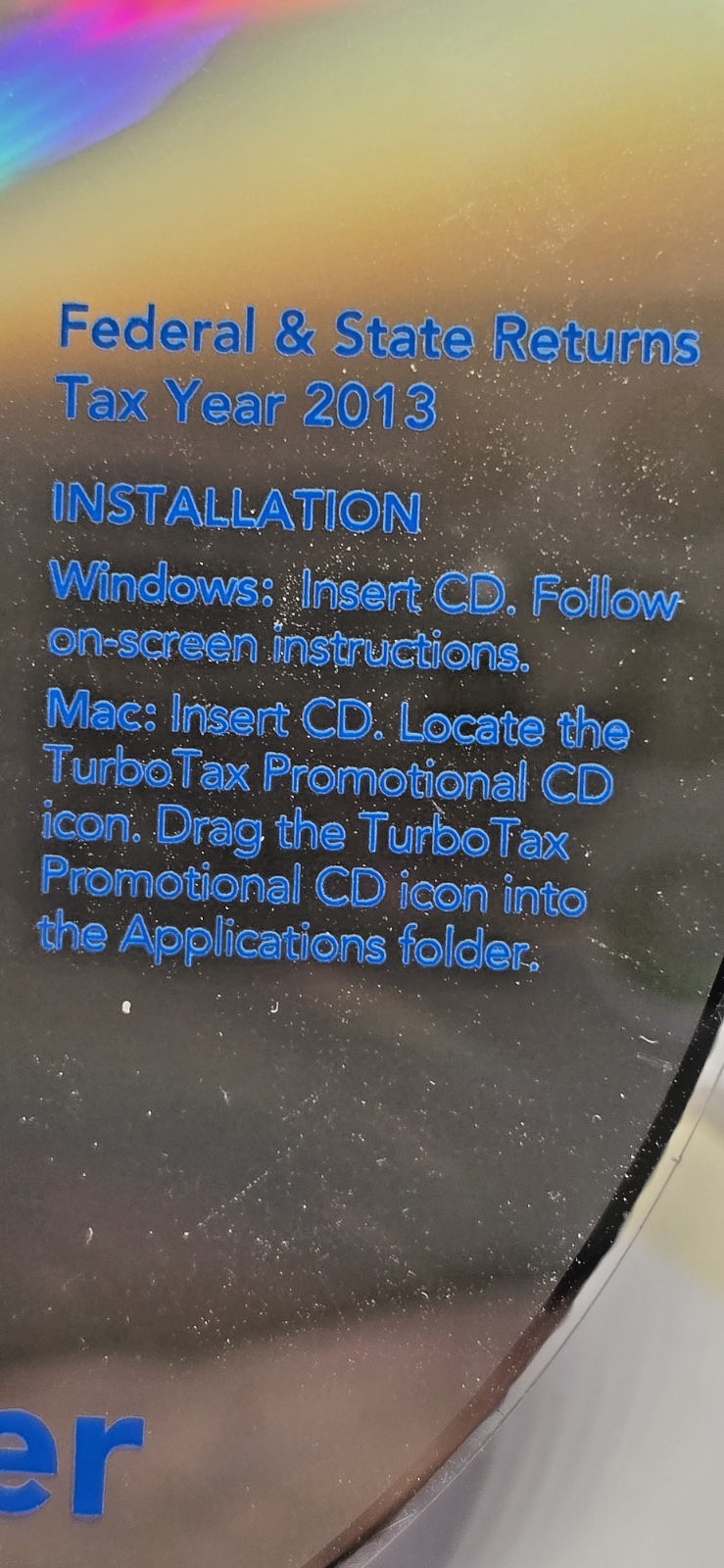 INTUIT Turbotax Deluxe-Premier Federal & State 2013 Windows-Mac-Tax Software CD