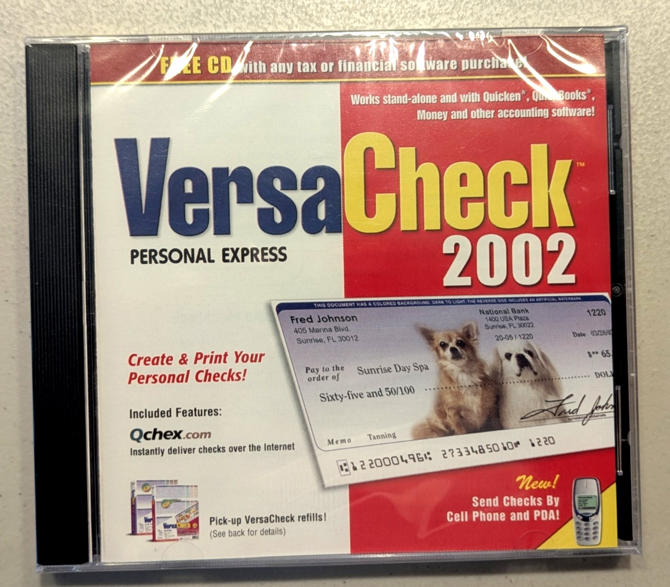 VersaCheck Personal Express 2002 PC CD ROM Brand New Sealed