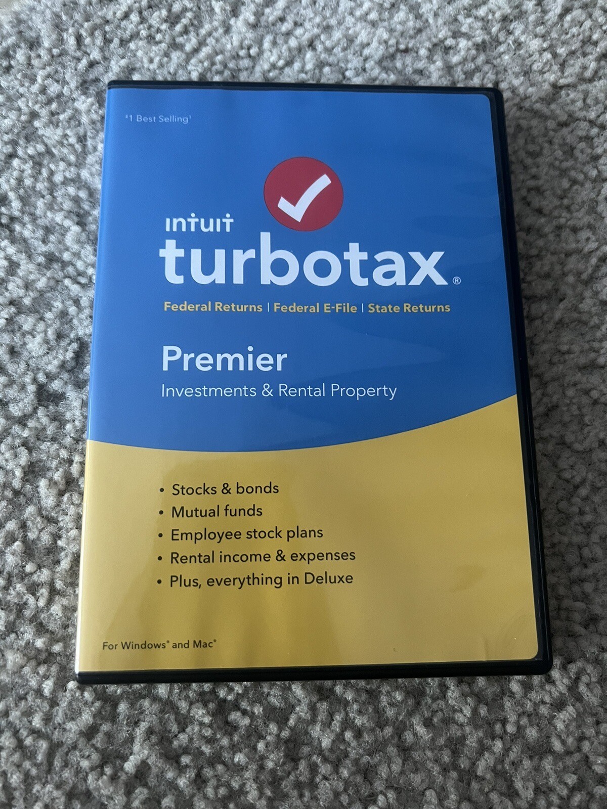 2015TurboTax Premier, Investments & Rental Property for Windows or Mac Used