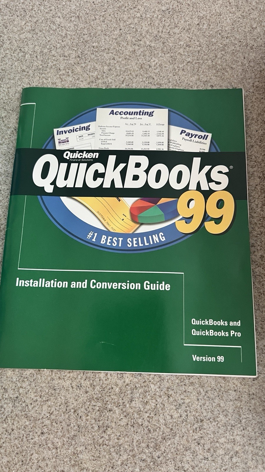 Vintage QuickBooks Pro 99 Big Box Software 100% Complete CIB Windows 95 98 Y2K