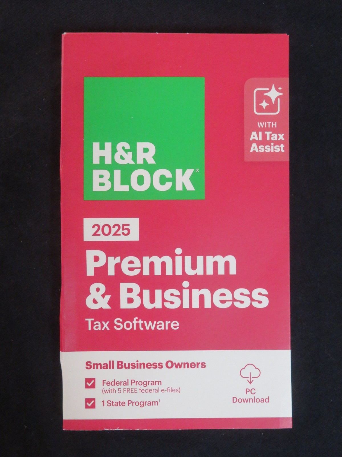 2025 H & R Block Premium & Business Small Business Tax Software AUTH DOWNLOAD