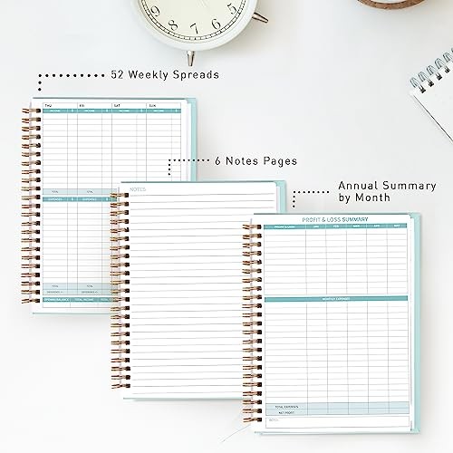 S&O Income and Expense Tracker Notebook for Better Money 6.4×8.4 inches