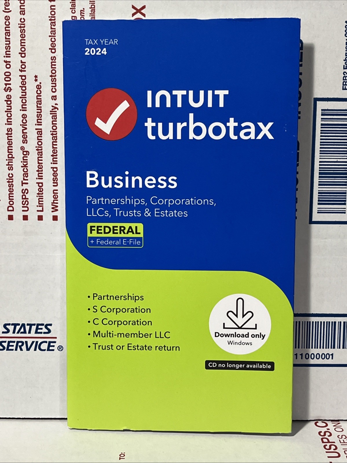 2024 Intuit Turbotax Business Partnerships Corporations Federal Windows USA