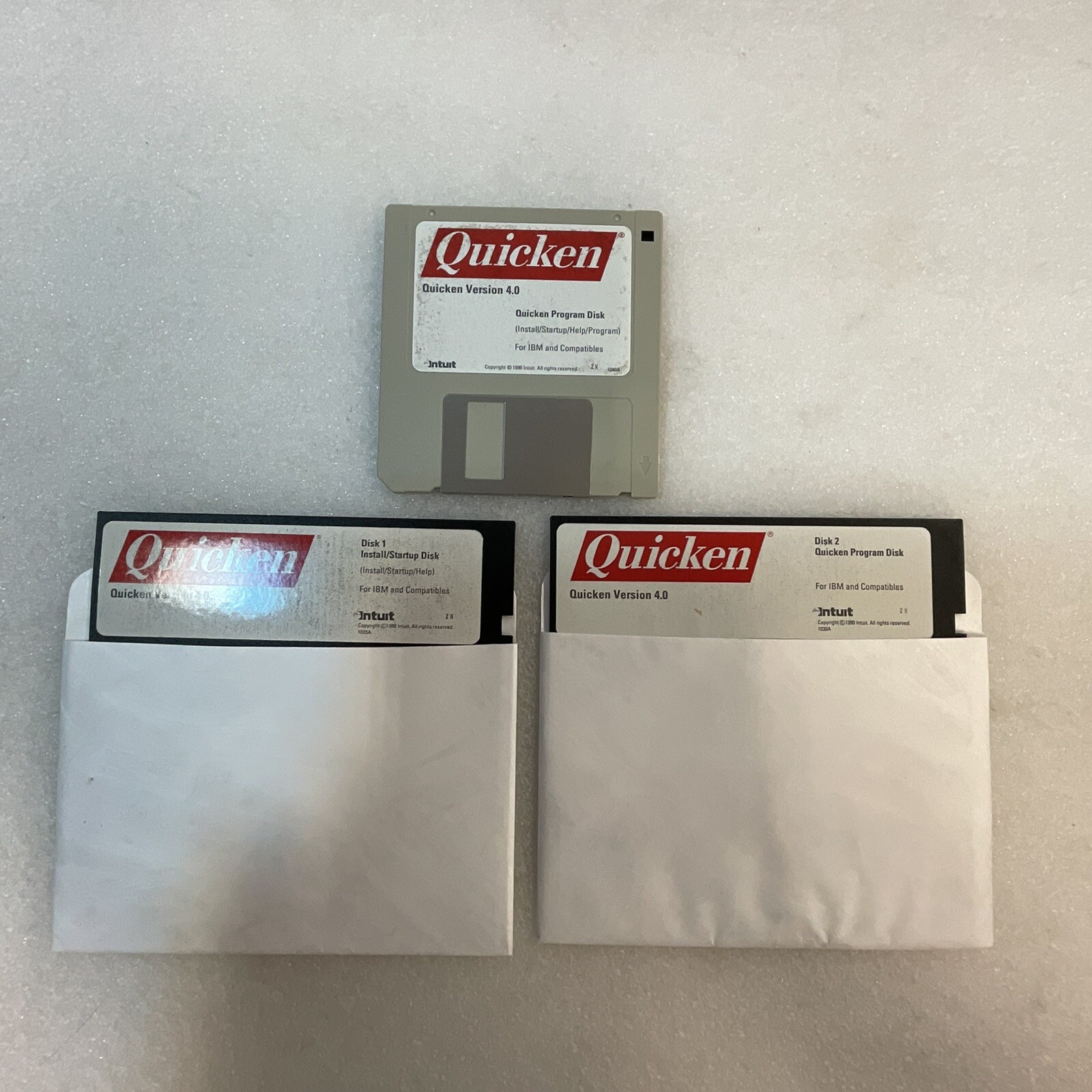 Intuit Quicken Version 4.0 For IBMon 5.25” Floppy & 3.5” VTG ElectronicsRecycled