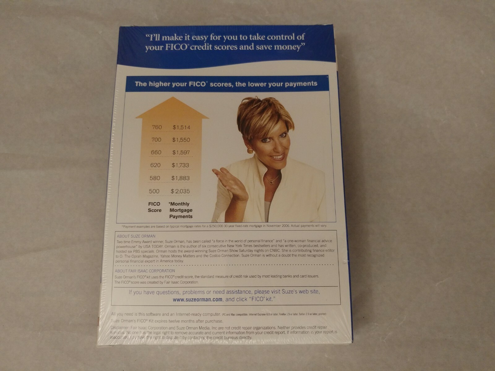 Suze Orman’s FICO Kit CD-ROM, Platinum Version Credit Score Debt Tool – Sealed