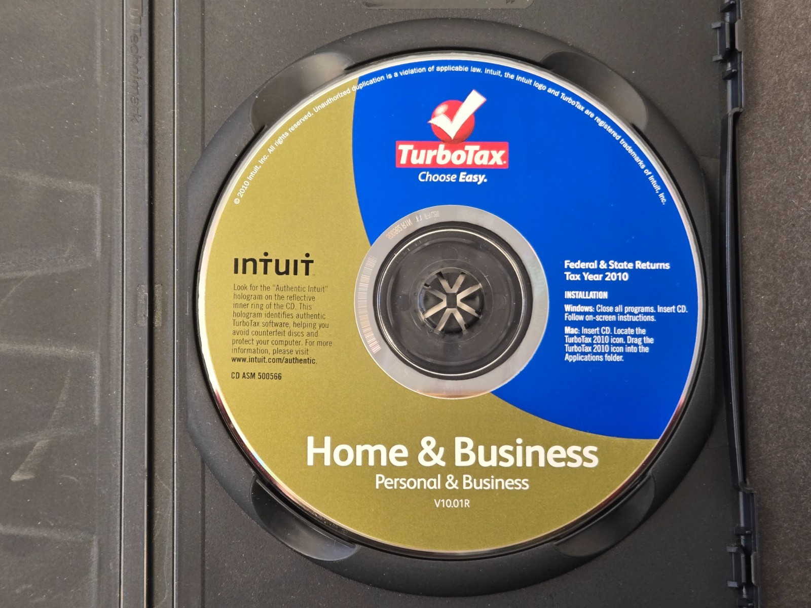 2010 Intuit TurboTax Home and Business CD – Windows/Mac