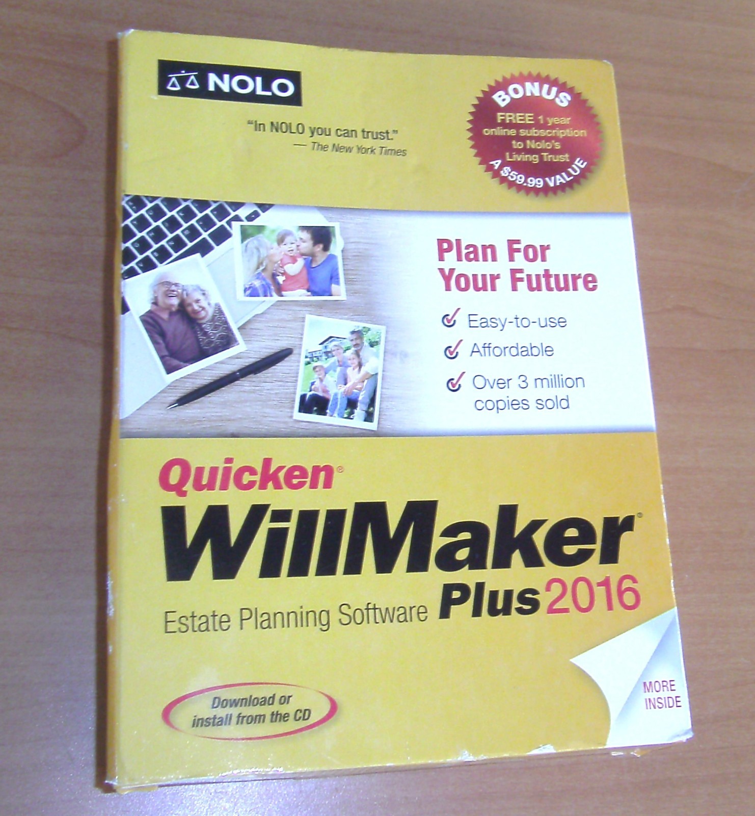 NEW NOLO Quicken Willmaker Plus 2016 Estate Planning Software ***CD INCLUDED***