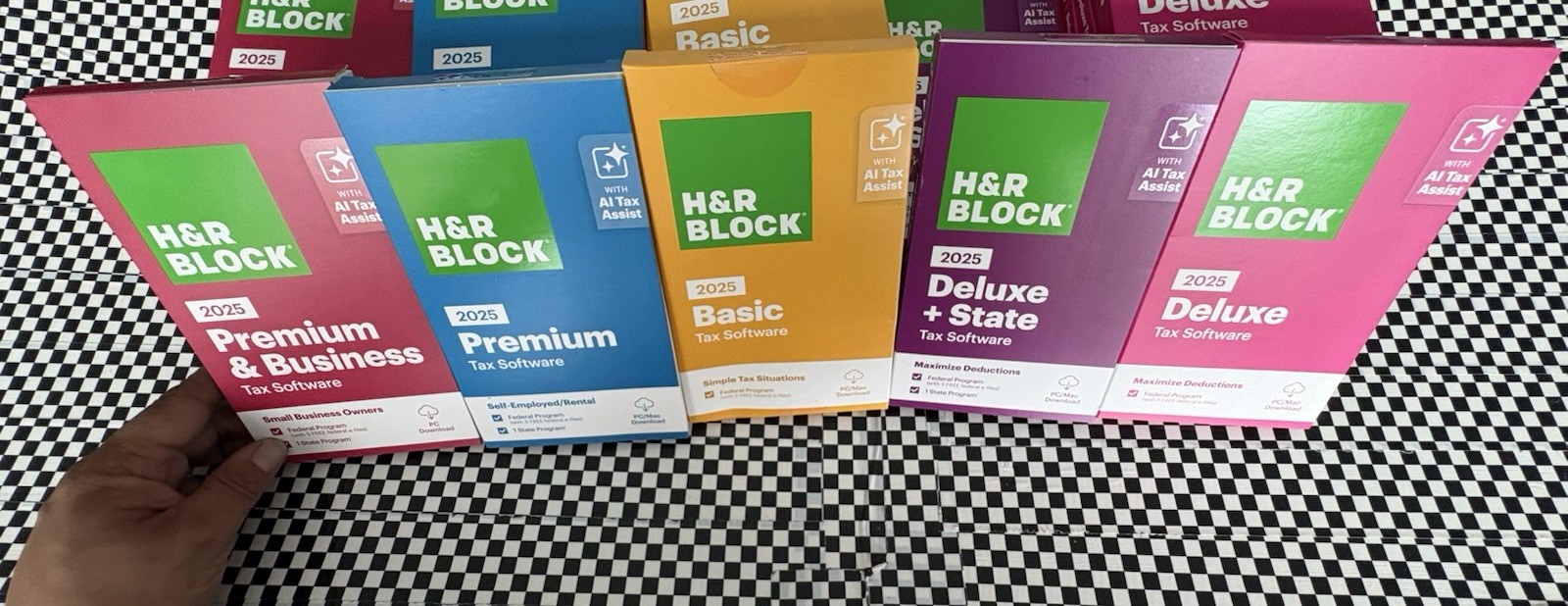 2025 H&R Block Tax Software Deluxe PC/Mac NO STATE Key Card Inside