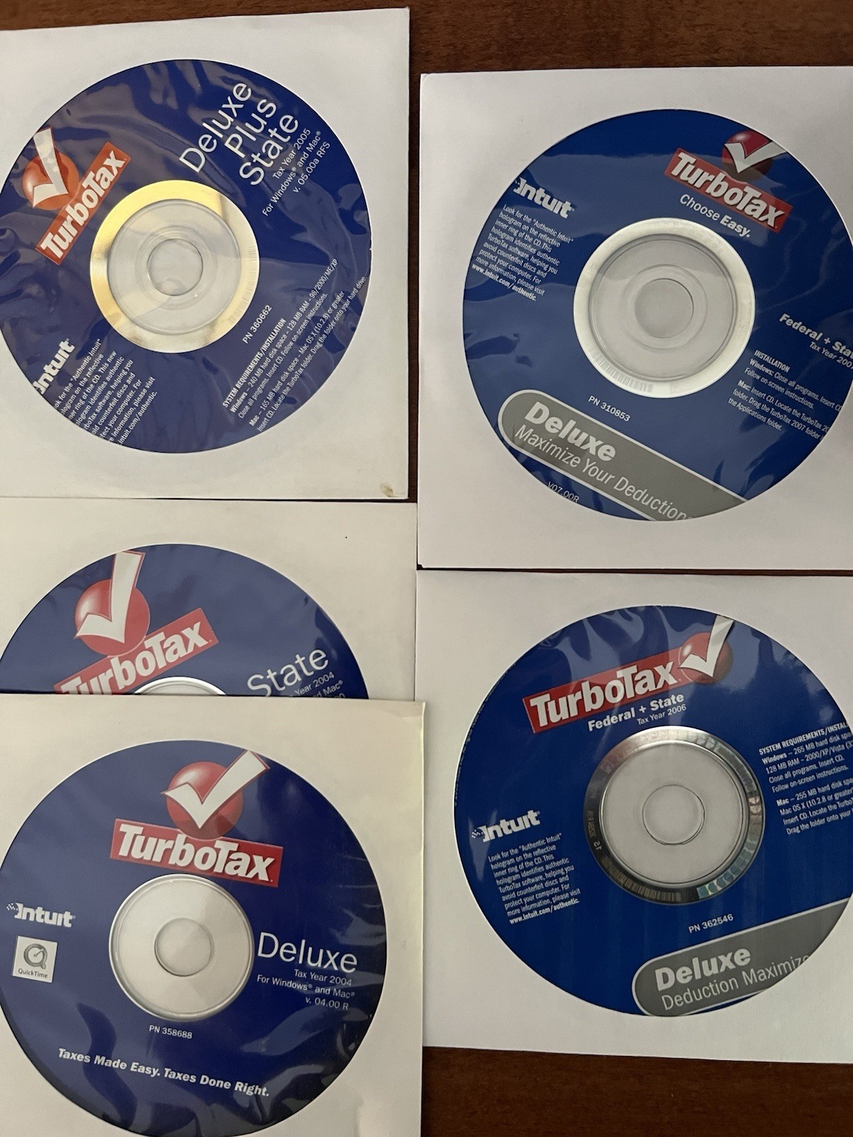 Lot Tax Software CDs 2004-2011 , 2014, 2017-2018 TurboTax 2019 HR Block, Mac Win