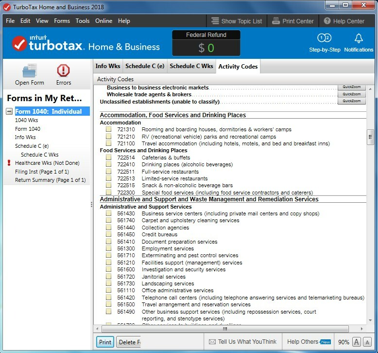 2018 TurboTax Home & Business federal e-file & state return for PC Download CD