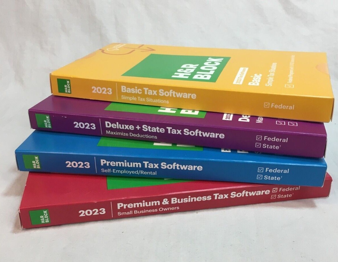 H&R Block 2023 Basic, Deluxe, Premium, or Premium & Business Software Download