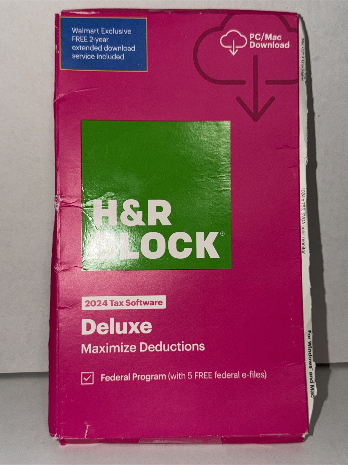 H&R Block Tax Software Deluxe 2024 federal only PC/Mac (Key Card in the Box) FS