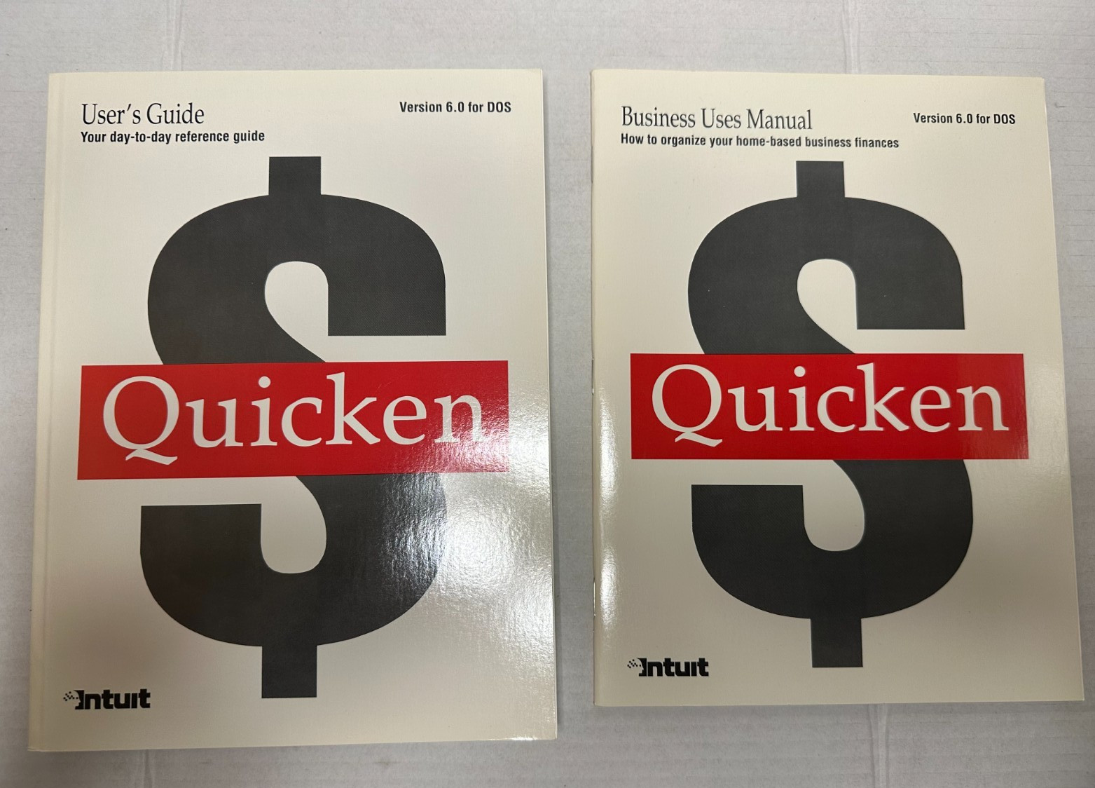 Vintage Intuit Quicken for DOS IBM Version 6.0 3.5″ & 5 1/4″ Floppy Disks VTG