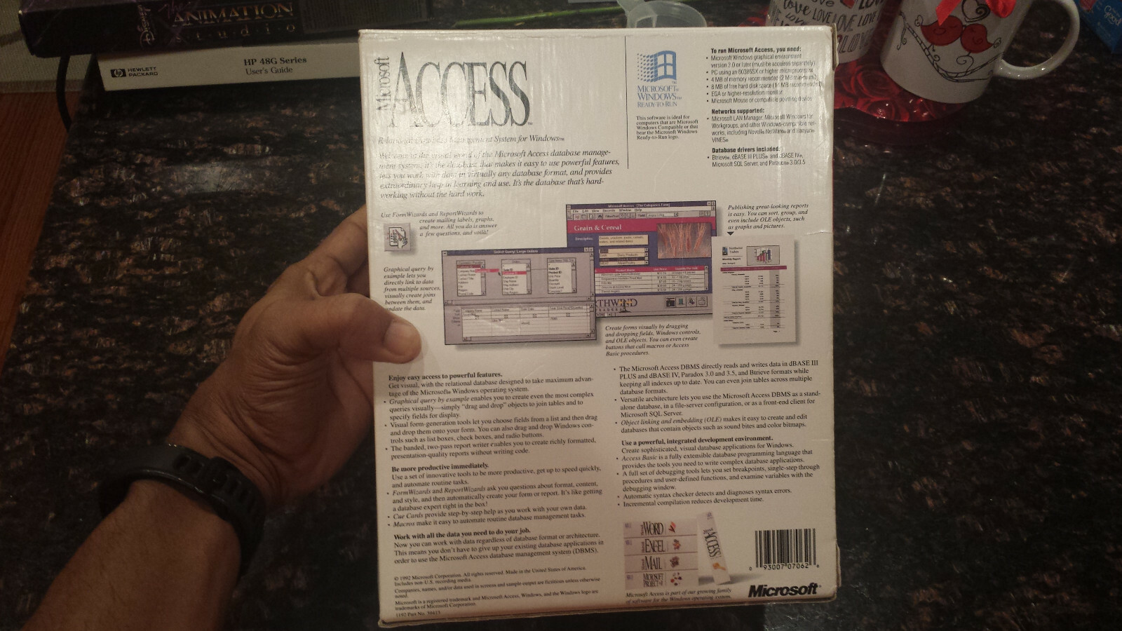 Microsoft Access for PC 1992 Version 1.00 3.5 floppy disks EUC