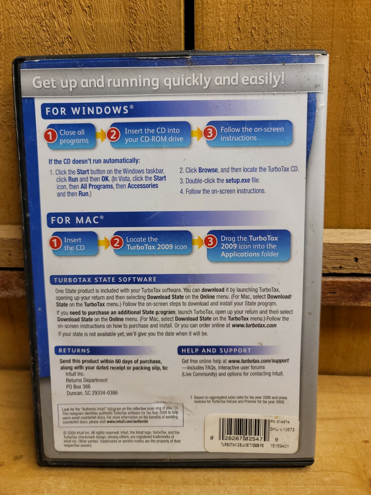 Lot of 2 TurboTax Deluxe 2009 2012 Federal State Returns Disc Federal E-Files