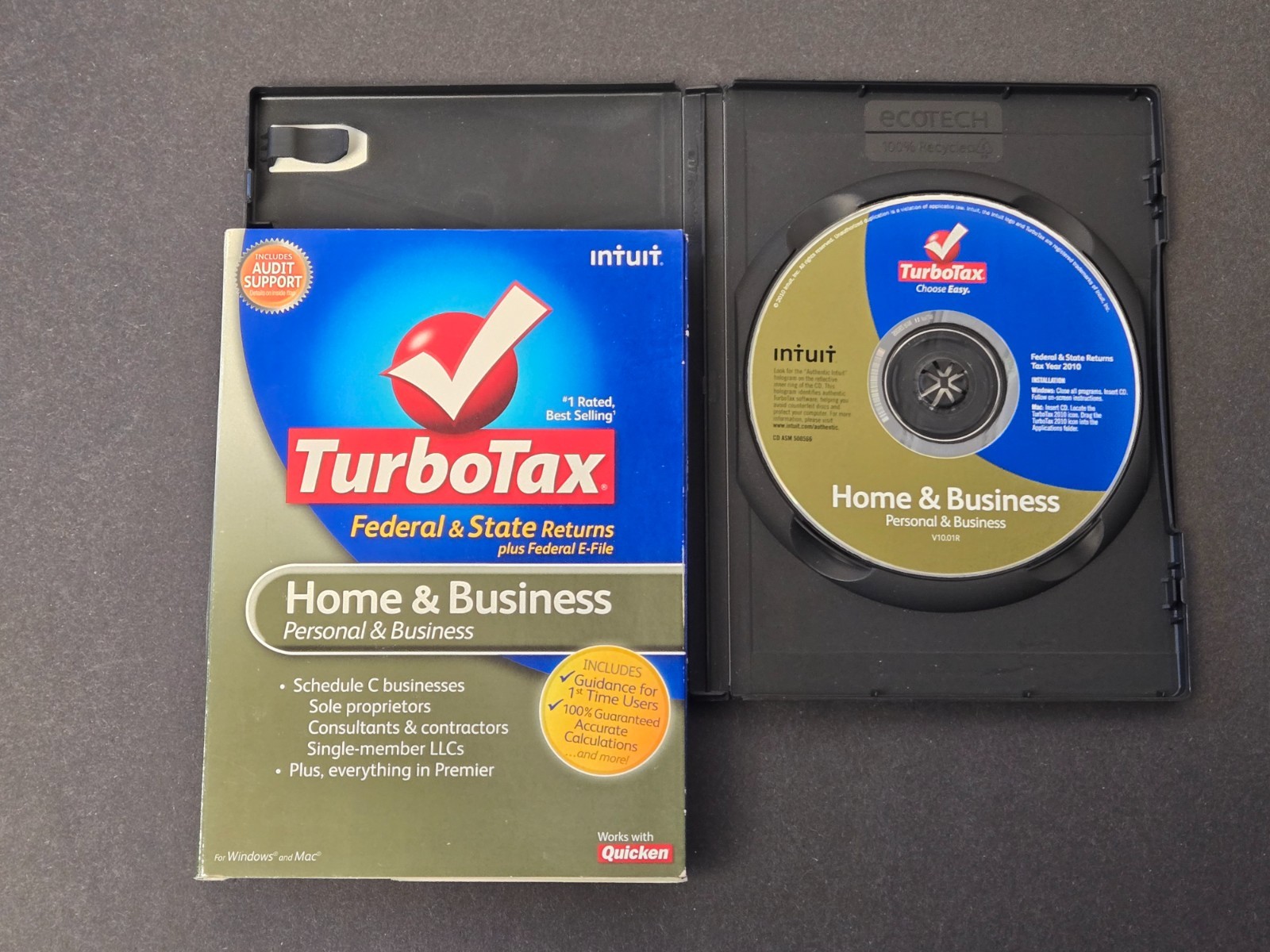 2010 Intuit TurboTax Home and Business CD – Windows/Mac