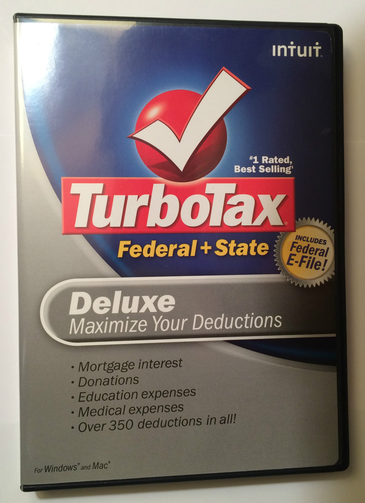 Intuit TurboTax 2008 Deluxe Edition Federal + State LNC!