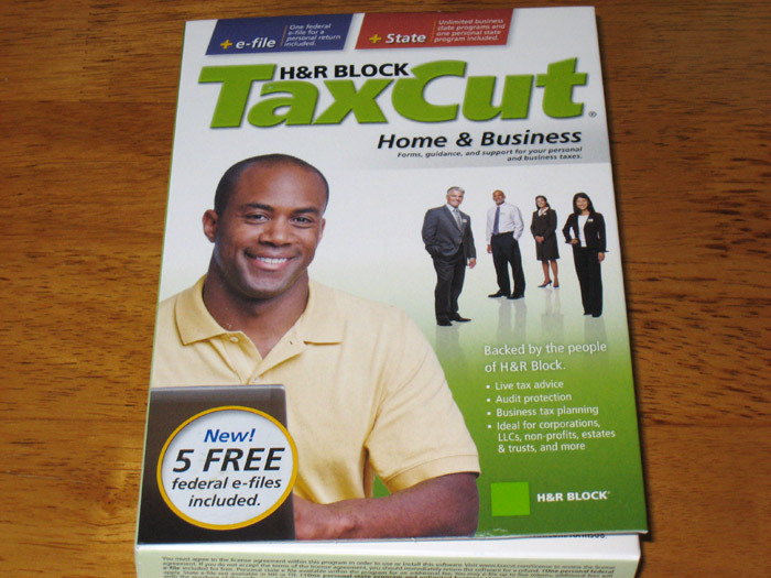 2008 TaxCut HOME & BUSINESS Federal turbo Tax Cut H&R Block New CD in retail Box