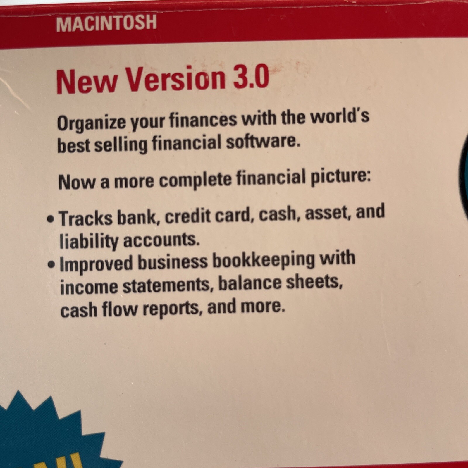 Macintosh 3.0 Quicken manage home & business finances intuit 1991 Floppy Disk