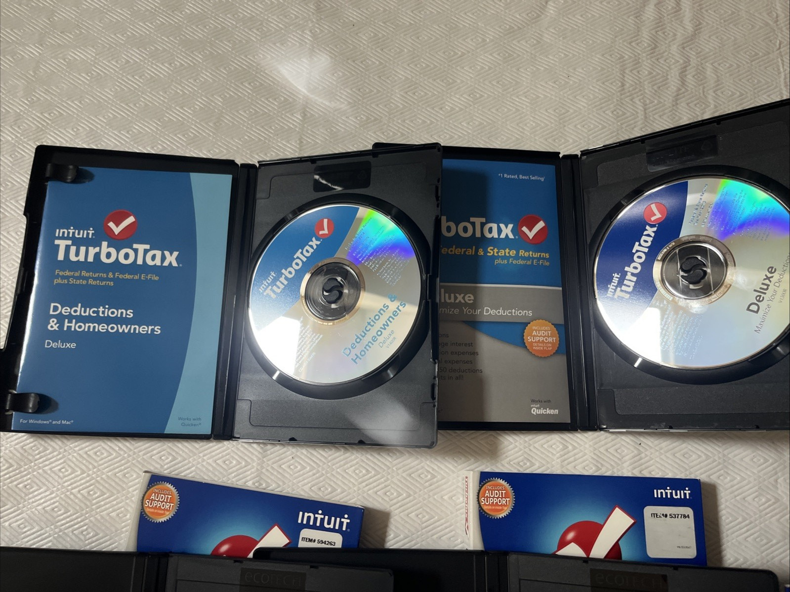 Turbo Tax Deluxe Discs previous years 2009-2014 – 6 years