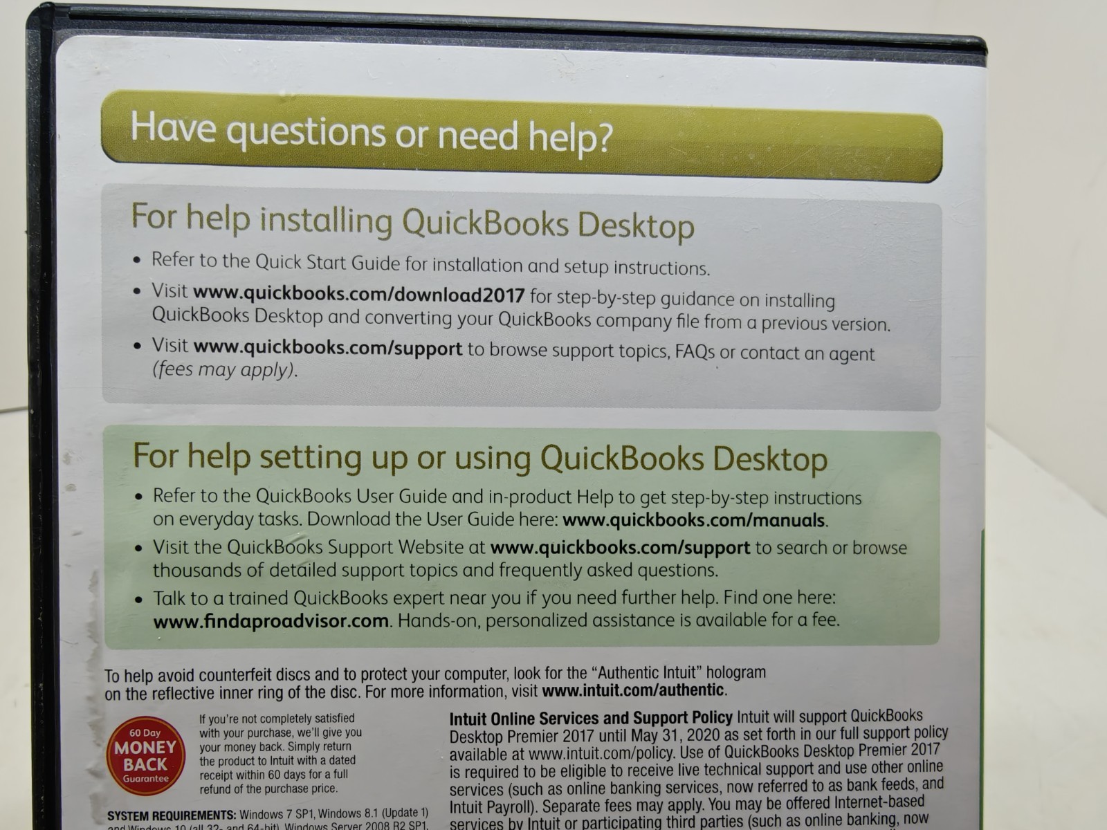 Intuit QUICKBOOKS Desktop PREMIER 2017 NO SUBSCRIPTION