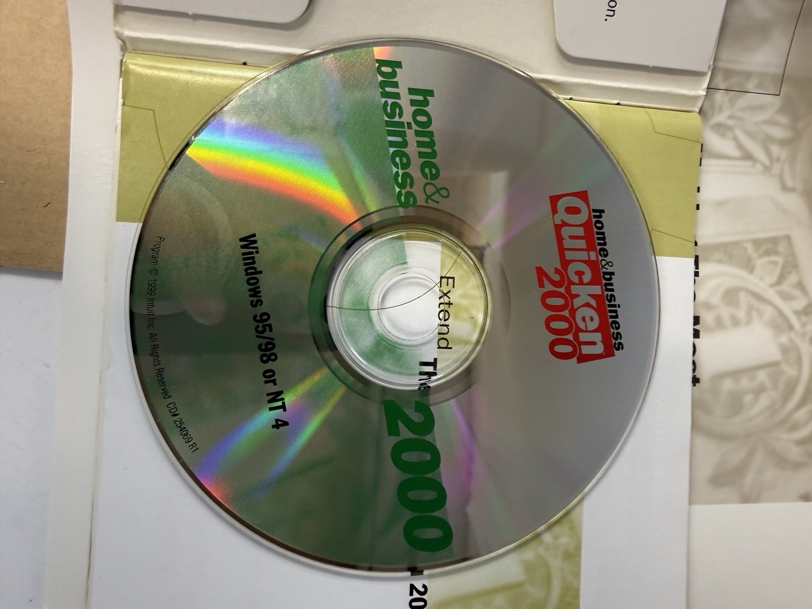 Quicken 2000 Home and Business For Windows 95 98 NT Software Vintage