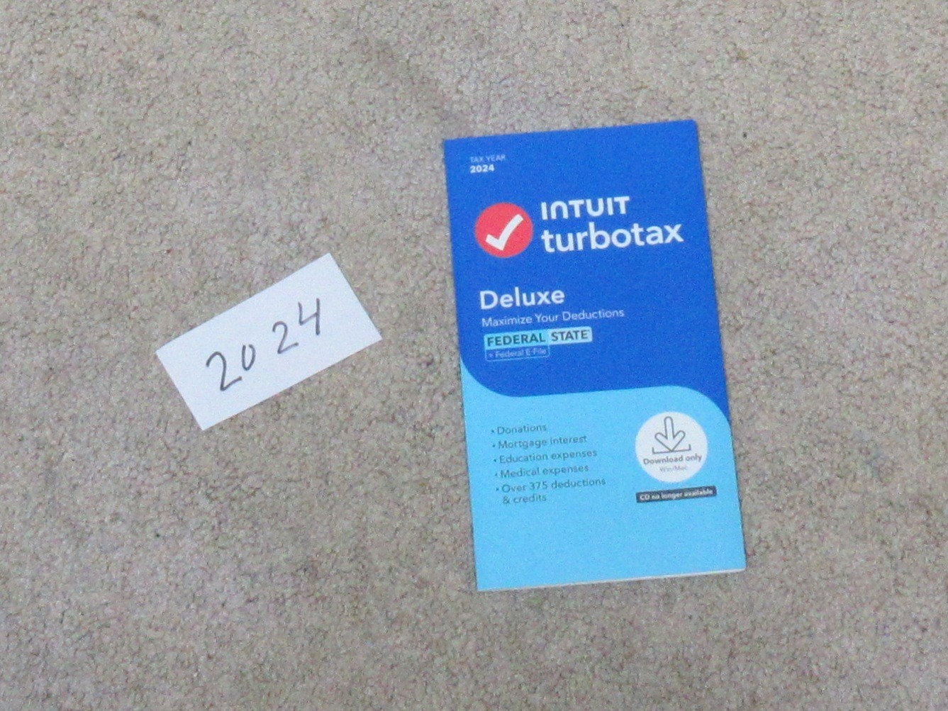 2024 Turbotax Deluxe Download FEDERAL STATE + Federal E-File