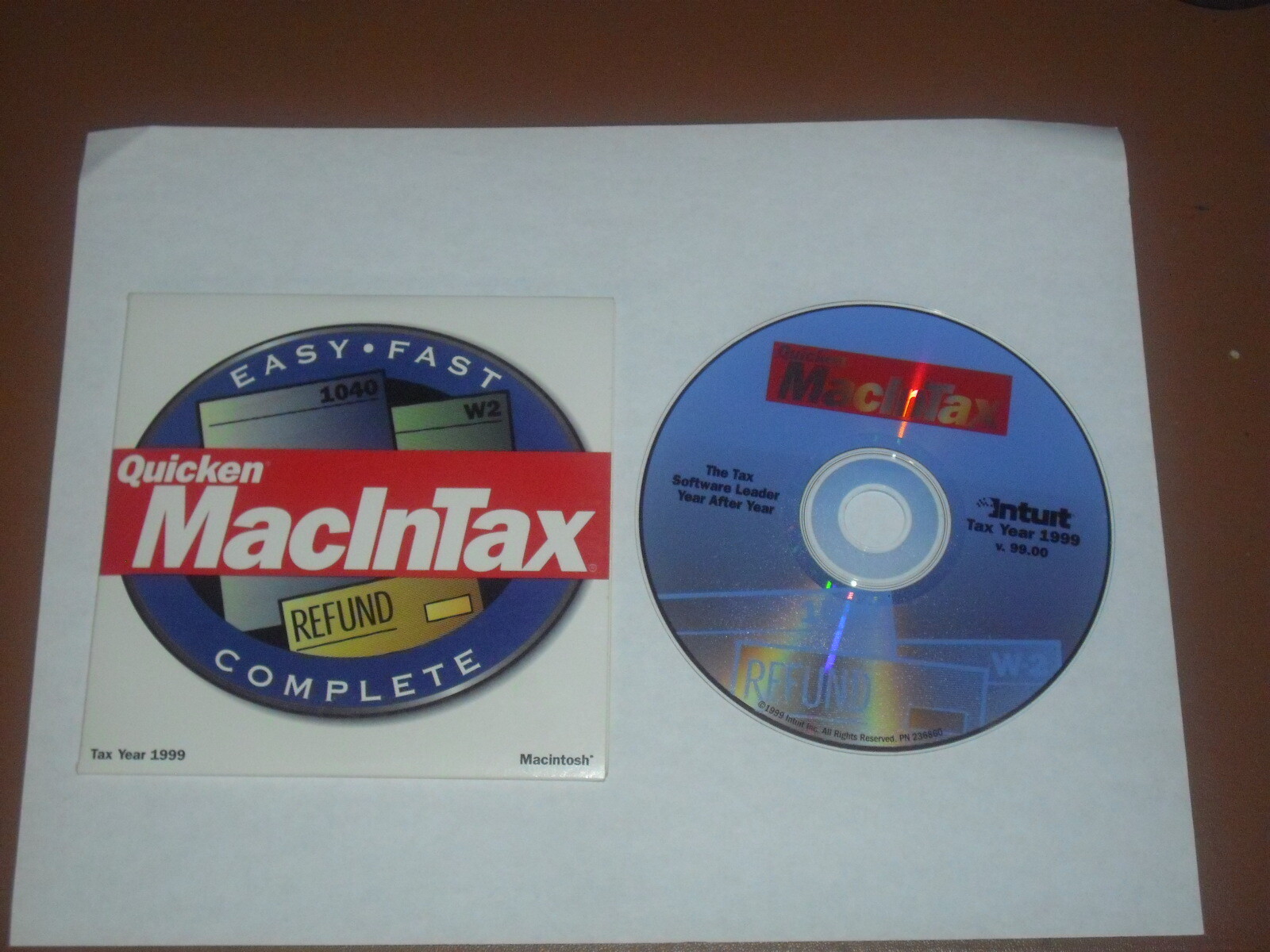 Quicken MacInTax 1999 Tax Year For Mac OS 7.6 to 9.x