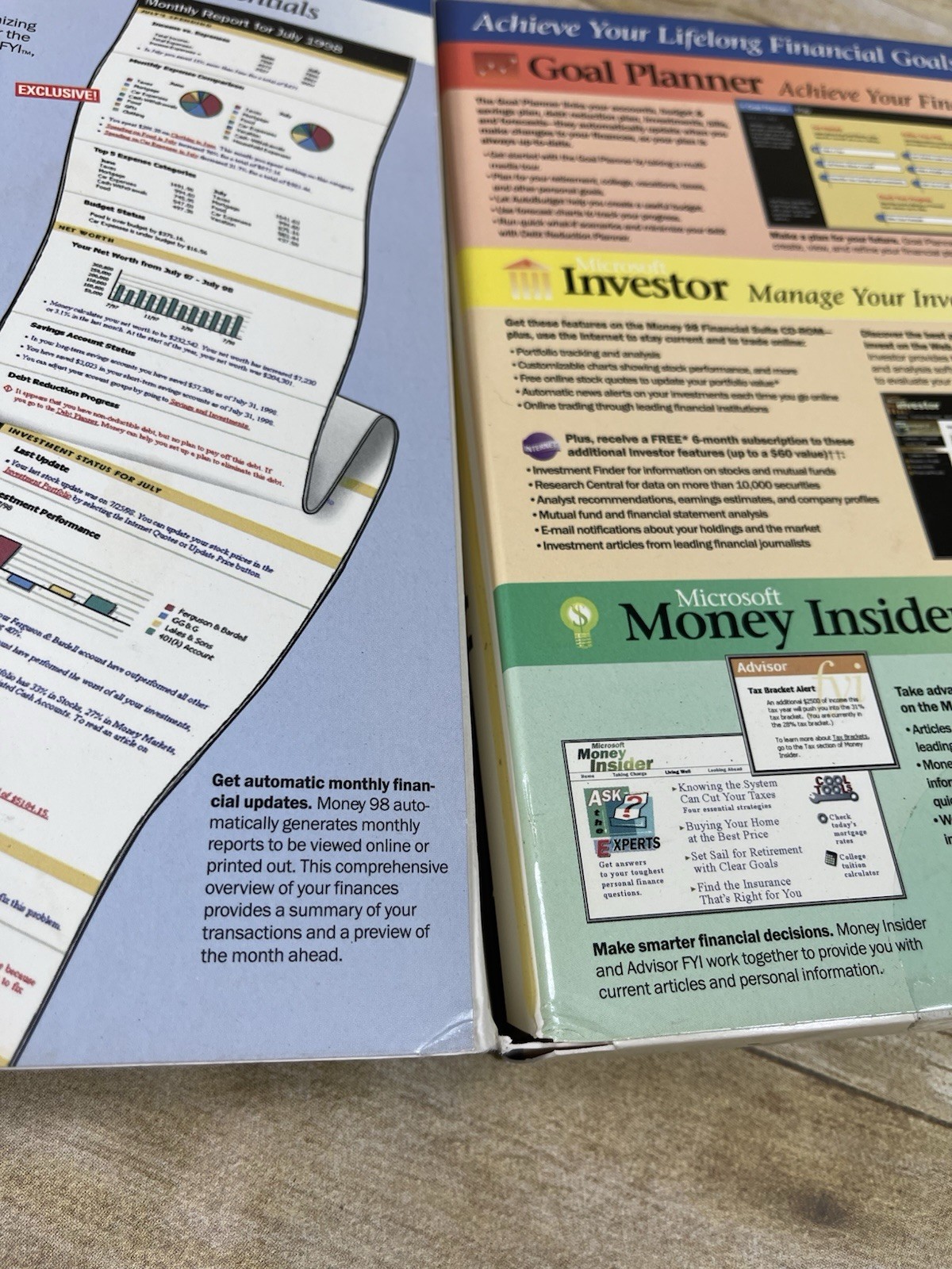 Vintage Microsoft Money 98 Financial Suite PC CD-ROM Software ISBN 1572316780