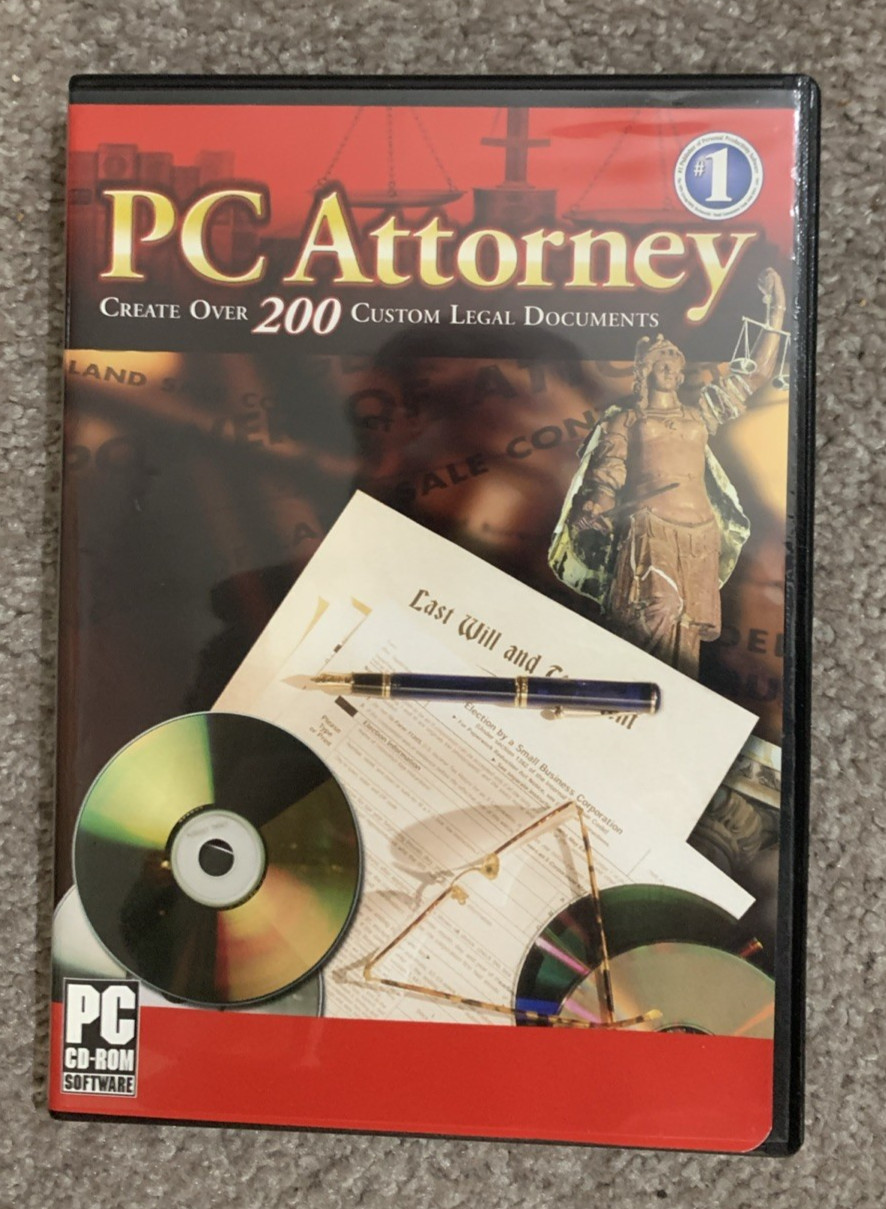 PC ATTORNEY – CREATE OVER 200 LEGAL DOCUMENTS PC CD-ROM SOFTWARE, WIN XP on up