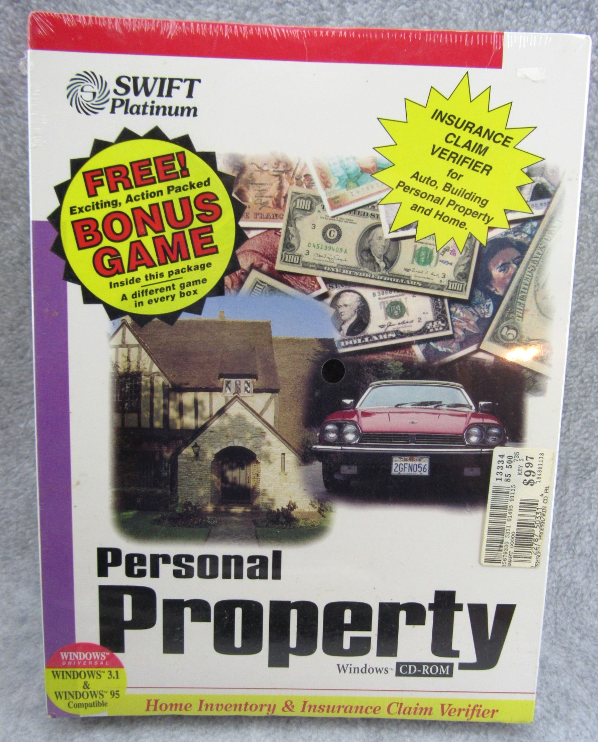 Personal Property Windows 3.1 95 CD-ROM Home Inventory Insurance Claim Verifier