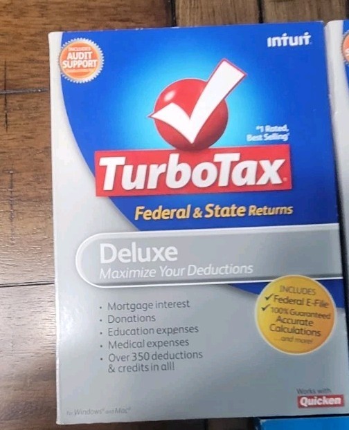 Lot of (5) ~ TurboTax Deluxe 2009 2010, 2013 + 2 Others (2014)