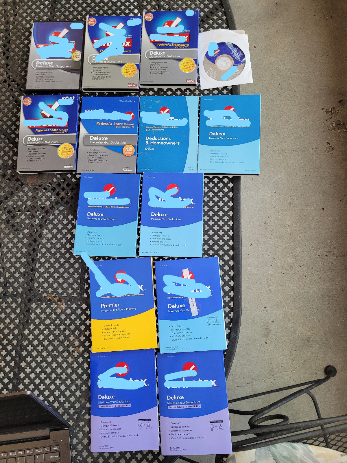 tax software from many years available  all on CDrom