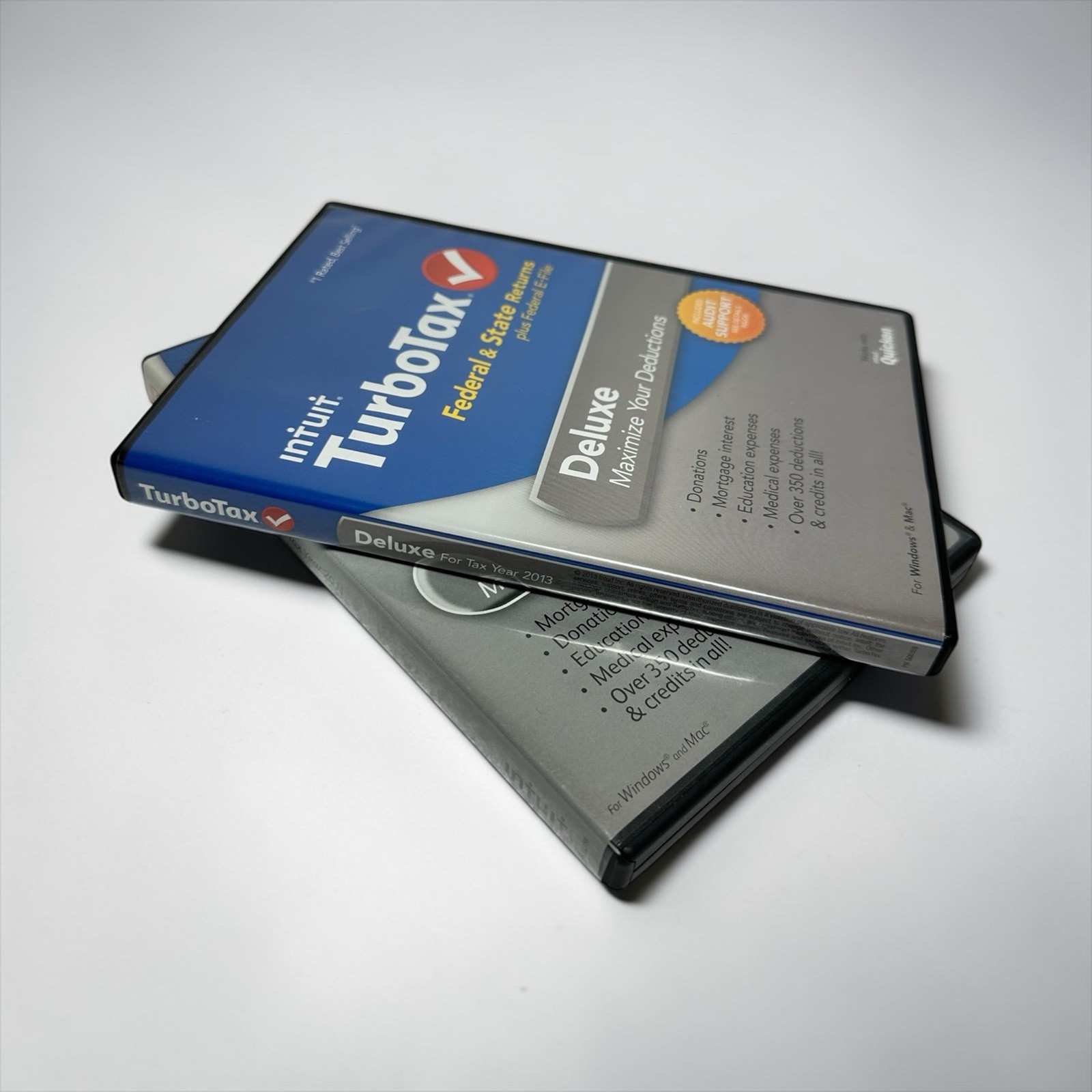 2 Lot of Intuit TurboTax Deluxe 2011 & 2013 Federal & State Returns CD Discs