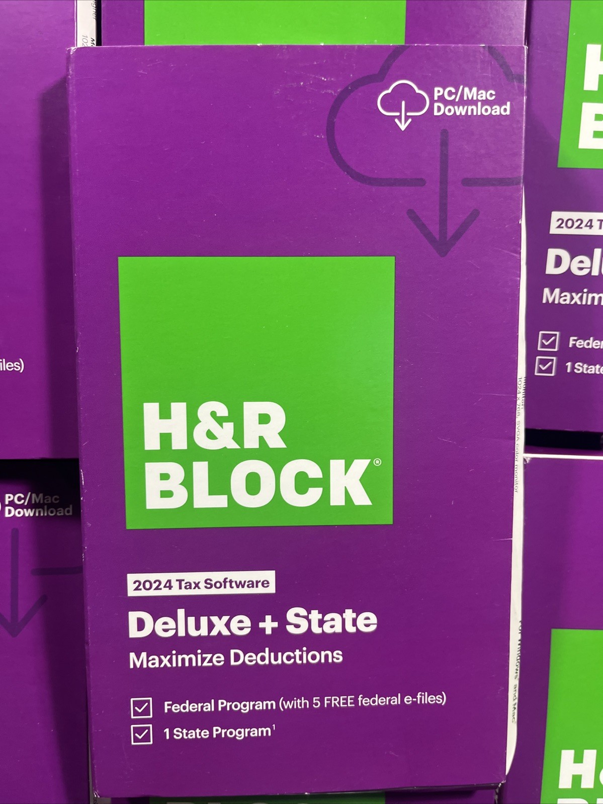 NEW H&R Block Tax Software Deluxe + State 2024 PC/Mac (SAME DAY CODE ) READ