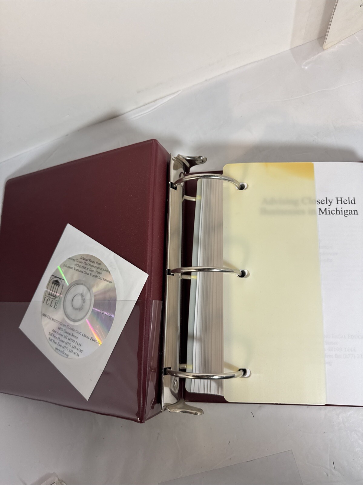 Advising Closely Held Business in Michigan Binder 2006 with Disc