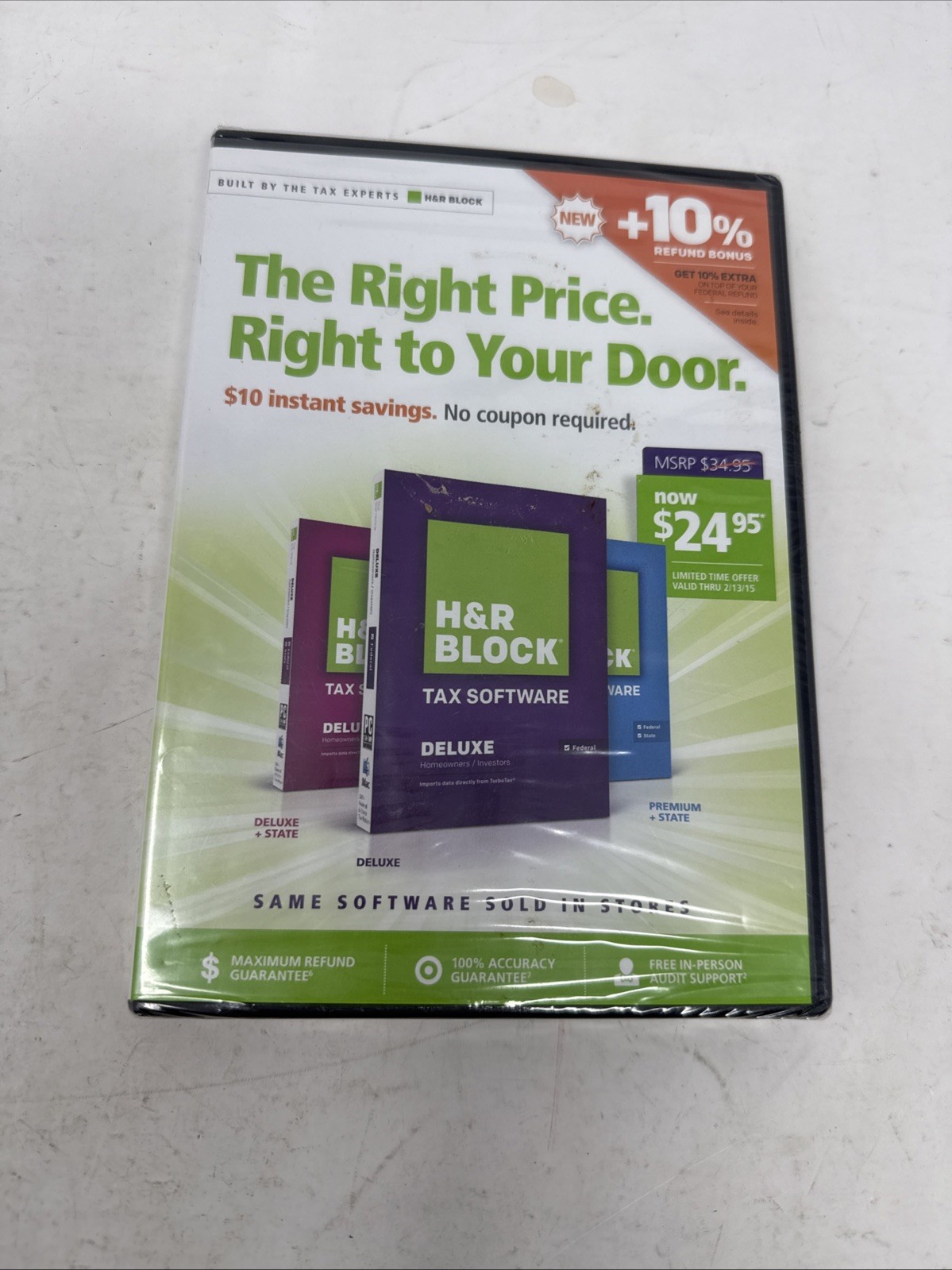H & R Block One-Stop Shopping Tax Software 2014 Tax Year-RARE-SHIP N 24 HRS-NEW